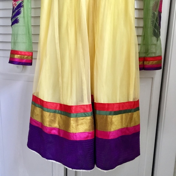{Indian Kurti Tunic} Colorful Embroidered Dress, 8 - Picture 3 of 8
